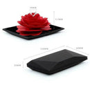 Wedding Marriage Rotating Rose Ring Box Lovely Velvet Wedding Engagement Bo