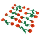 10Pcs Knitted Crochet Flowers Appliques Scrapbooking Embellishments Orange