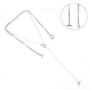 Double Layers Pendant  Metal  Long Chain Necklace Fashion Women men Jewelry Gift