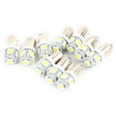 10PCS T11 BA9S 5050 5-SMD LED White Light Bulb Car 12V Lamp T4W 3886X H6W 363