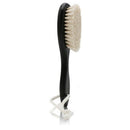 Black Natural Soft Goat Bristle Hair Sweeping Brush Beard Comb Oval Wood Ha