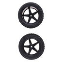 4Pc Rubber RC 1/10 Car Tires Wheel Rim for Hsp  Traxxas RC4WD AXIAL