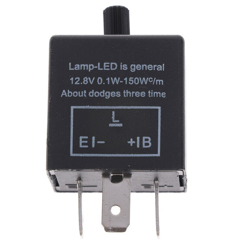 12V 24V 3-PIN Adjustable LED Flasher Relay Turn Signal Light Blinker Ew