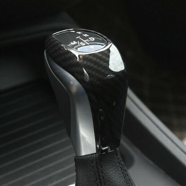 New!! Carbon Fiber Style ABS Plastic Gear Shift Head Cover Trim For BMW X1