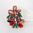 1pc   Christmas Rhinestone Cute Christmas Bell Brooch Pin Xmas Gift Party SPTEU