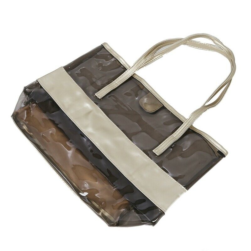 Waterproof Half Transparent Hand Bag, PVC Beach Bag and Polyester with Smal D1T1