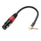 90Degree 3.5mm TRS Male Stereo To XLR 3pin Female Plug Audio Cable Connector