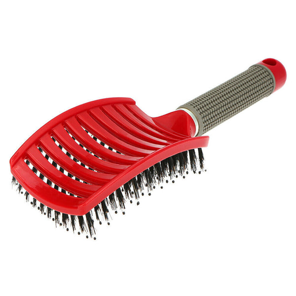 Scalp Massage Comb Bristle Curly Detangle Hair Brush Style Tools (Red) #gib