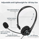 USB Headset with Microphone Call Center Headsets 2.5M Length PC Headset Headband