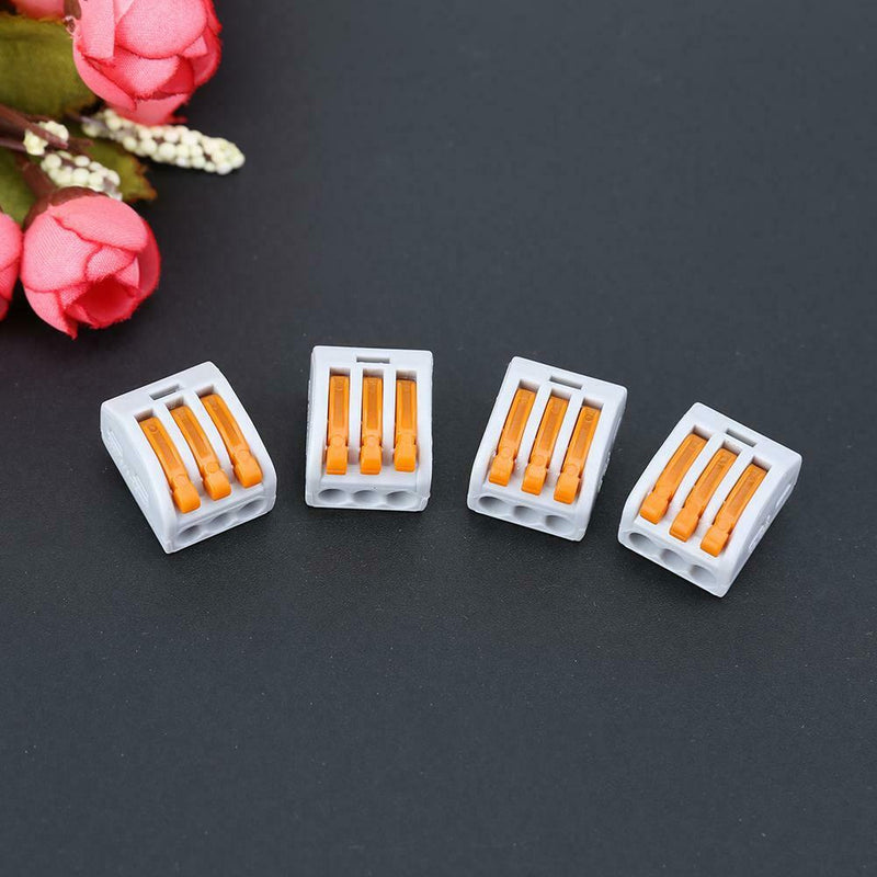 30pcs Universal Compact Wire Connector Conductor Terminal Block with Lever