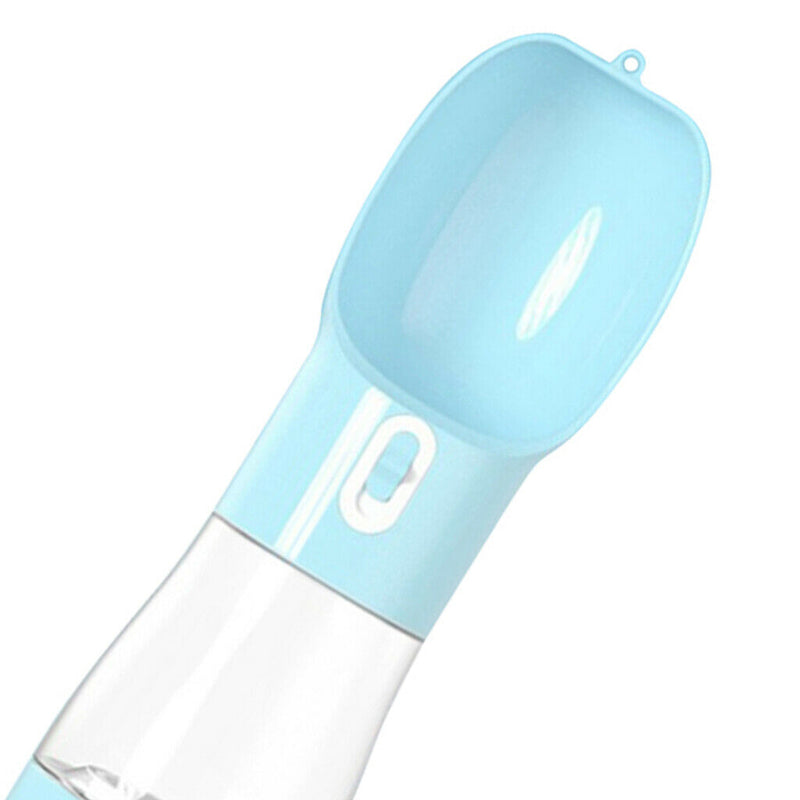 Portable Pets Dog Puppy Water Bottle Drinking Feeder Outdoor Walking Travel Blue