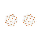 Korean Flower Crystal Stud Earrings Women Charming Ear Jewelry Accessories