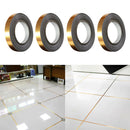 4-pack Self Adhesive Wall Floor Tile Stickers 5mmx50m Waterproof Golden Foil