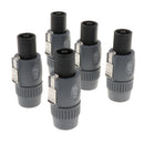 5 Pieces 71mm 4-Pin Audio Cable Plug Sockets For K4CF Ohm Connector