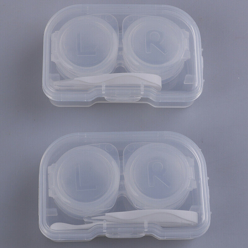 Invisible glasses Box Holder Container Case Soak Storage Eyecare Kit ToolsS Kw