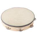 10 inch Tambourine Hand Held Drum Bell, Single Row Metal Jingles Percussion