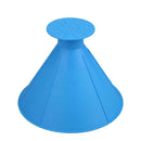 Cone Shaped Scrape Windshield Ice Scraper Funnel Remover (Blue 14.5cm)