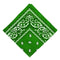 Women Men Novelty Paisley Print Cowboy Bandana Head Wrap Kerchief Green