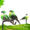 12 Pieces Feather And Foam Birds Home Artificial