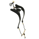 Black Adjustable Leather Saxophone Shoulder Neck Strap with Buckle Width 24