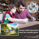 1000pcs DIY Waterfall Girl Dog Puzzle Educational Learning Assembling Toys