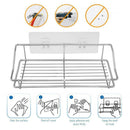 Waterproof Stainless Steel Vacuum Sucker Storage Rack Wall Hanger Shelf