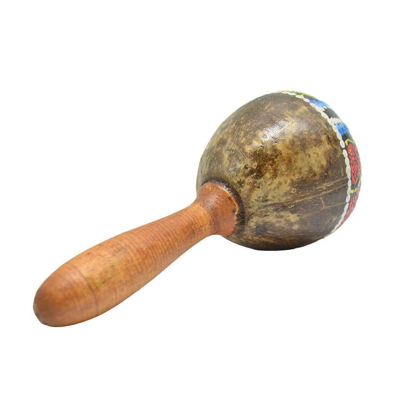 Hand Painted Maraca & Tribal Style Dora Nut Handbell Set Hand Percussion