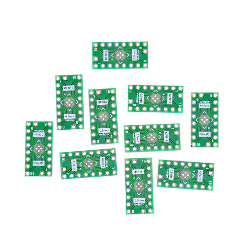 10 Pcs Qfn16 Pin Pitch 0.65Mm 0.5Mm To Dip16 Adapter Pcb Board Conver moJ Ew