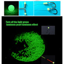 200pcs Luminous Fishing Beads Plastic Assorted Oval Shaped Bead 6x10mm 1.2mm