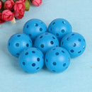 12pcs Blue Plastic Whiffle Airflow Hollow Golf Practice Training Balls