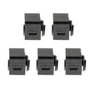 High Speed USB-C Type-C Keystone Wall Jacks Adapter Plastic 5Gbps( Black, 5 Pack