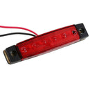 10Pcs 24V 6 LED Red Rear Side Marker Light Position Car Truck Trailer Lorry