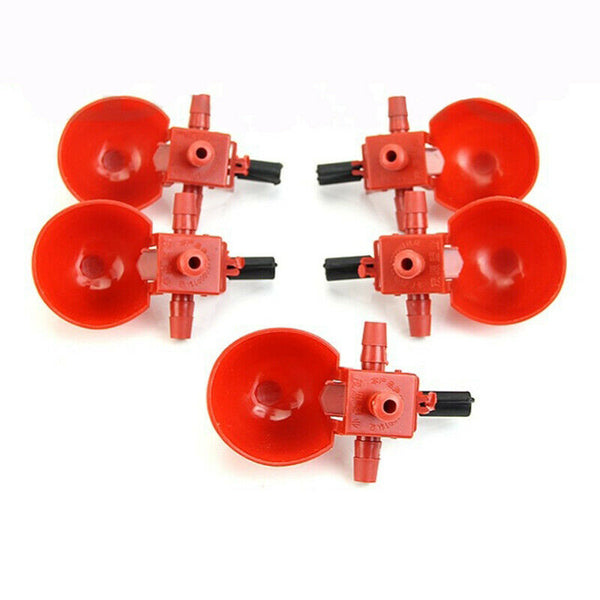 5 Pieces Bird Coop Bird Chicken Feed Automatic Poultry Drinking Water Cup X6T4