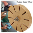 3.5in Car Glue Adhesive Remover Repair Paint Tool w/Arbor Eraser Rubber T9V9