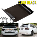 12"x71" Dark Black Car Gloss Headlight Taillight Fog Light PVC Tint Film Sheet a
