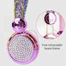 Cute Fluffy Bear Ear Kids Headphones 3.5mm Audio Cable Cartoon Headband 85dB