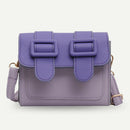 Hit Color PU Leather Crossbody Bag Women Small Shoulder Pouch (Multicolor)