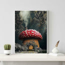 5D DIY Full Drill Diamond Painting Mushroom House Cross Stitch Mosaic Kit
