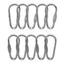 10x Alloy Screw Locking Carabiner Clasp Key Chain Key Ring Clasps 34x16mm