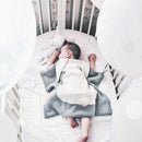Newborn Baby Infant Rabbit Blanket Bath Easy Wrap Sleeping Swaddle Bedding Gray