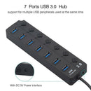 USB Hub 3.0 5Gbps High Speed 7 Port USB 3.0 Hub Splitter On/Off Switch for