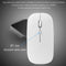 W8 2.4G Wireless Thin Silent Mouse 1600DPI 4 Keys Optical Mice (White)