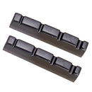 2 Pieces Slotted Nuts For 4 String Guitar Bass Replacement Parts Black