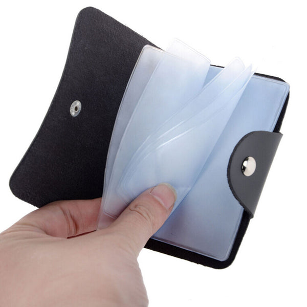 Fashion Sale Men's Luxury Soft  Black Leather Credit Card Holder Wallet BDME
