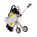 Mini Desktop Golf Cart Bag Holder And Golf Club Pen Office Desk Novelty Gift -