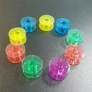 25pcs Colorful Plastic Shutter Spools Core Sewing Machine Bobbins Thread Spools#