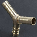 Y-hose connector made of brass, 3-way connector, for 8 mm hoses