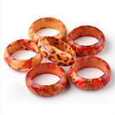 Leopard Pattern 25Pcs/lot Wooden Finger Rings For Women Men Mixed Size Wholesale
