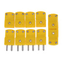 5 Set K Type Thermocouple M/F Temperature Testing Probe Connector3C