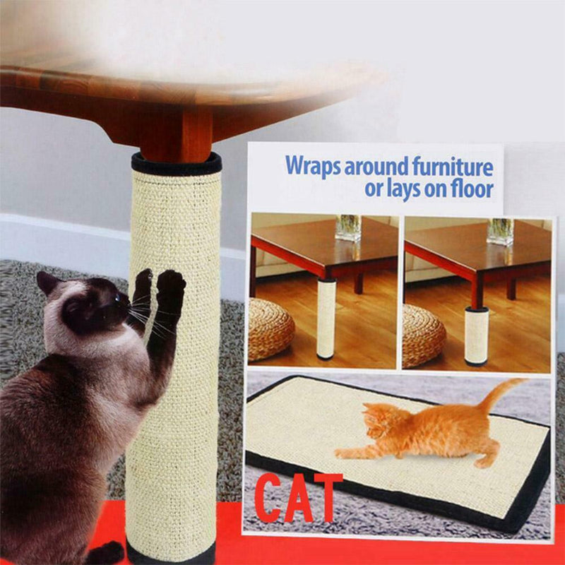 Furniture Carpet Protector Sisal Mat Toys Cat Climbing Scratch Pad Board